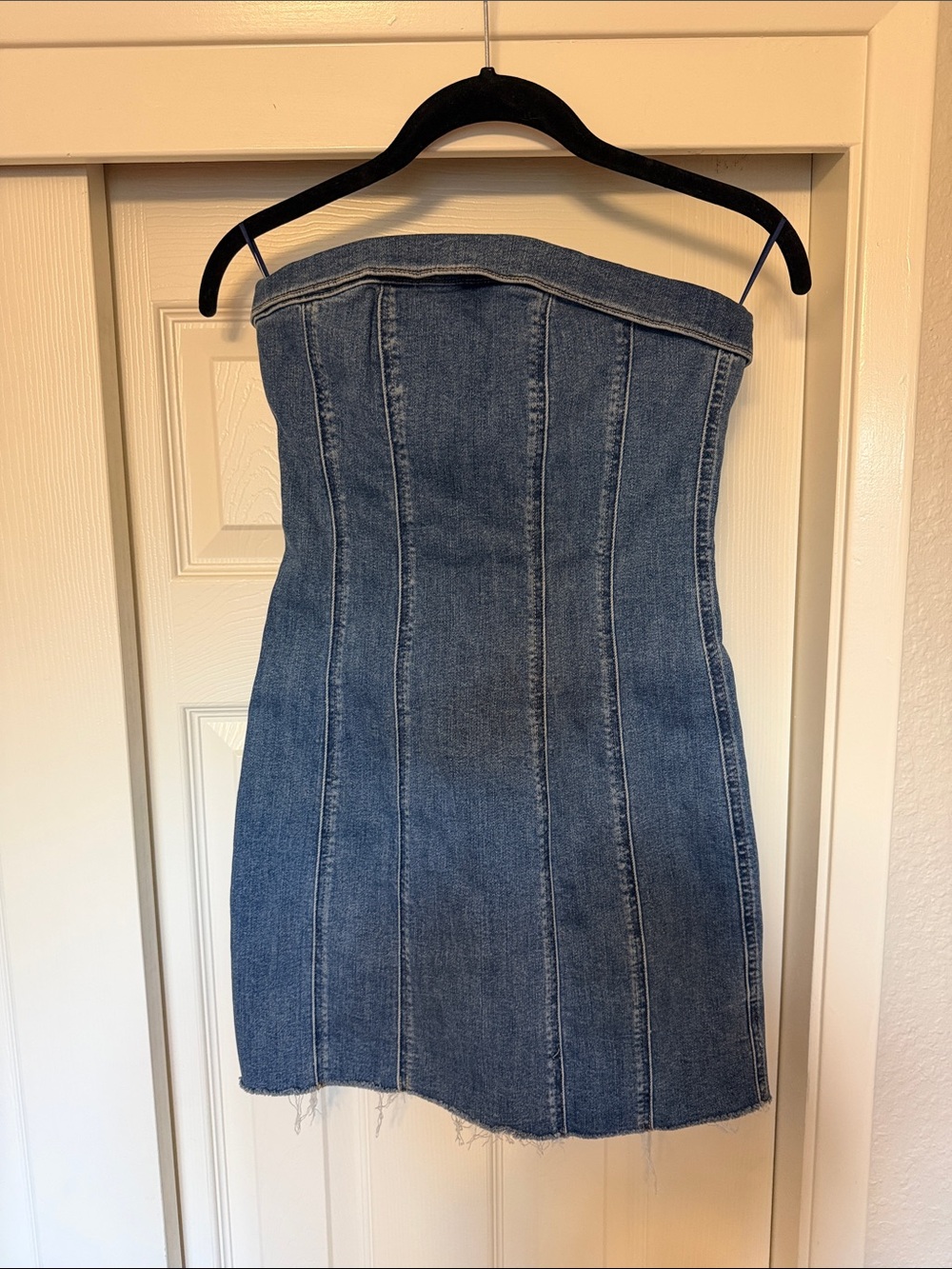 Lucky Brand🍀 Strapless Denim Mini Dress. Size 0. NWOT.